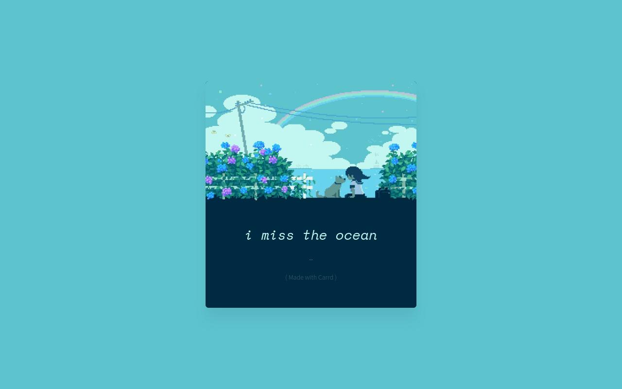 Carrd profile picture for @saltwater